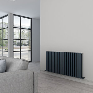 Tallis Double Aluminyum Radyatör 60x119cm Kumlu Antrasit
