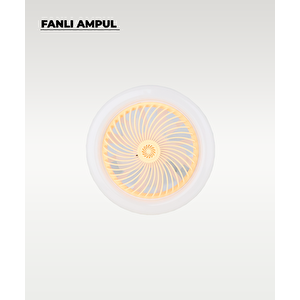 30w Fanlı Led Ampul / 3 Renk Işık / 3 Hız Fanlı Sarı Kasa  - Kumandalı Ve Koku Hazneli