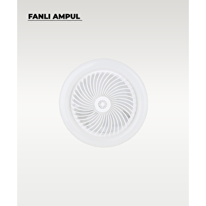 30w Fanlı Led Ampul / 3 Renk Işık / 3 Hız Fanlı Beyaz Kasa  - Kumandalı Ve Koku Hazneli