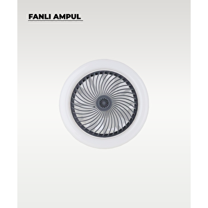 30w Fanlı Led Ampul / 3 Renk Işık / 3 Hız Fanlı Siyah Kasa  - Kumandalı Ve Koku Hazneli