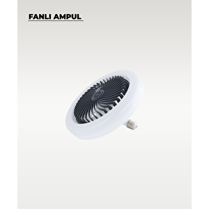 30w Fanlı Led Ampul / 3 Renk Işık / 3 Hız Fanlı Siyah Kasa  - Kumandalı Ve Koku Hazneli
