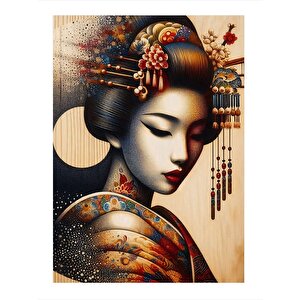 Asyalı Kadın Mdf Poster 25cmx 35cm 25x35 cm