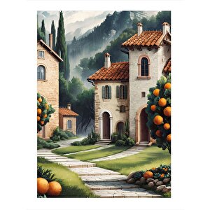 Ormandaki Ev Art Mdf Poster 25cmx 35cm 25x35 cm