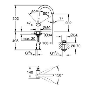 Atrio Tek Kumandalı Lavabo Bataryası 1/2" L-boyut - 24362dc0