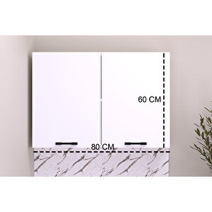 80 Cm Eylül Mutfak Üst Modül Beyaz