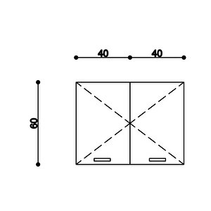 80 Cm Eylül Mutfak Üst Modül Beyaz