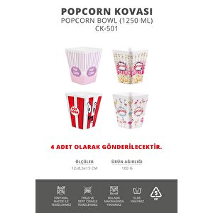 Okyanus Home 4 Adet Popcorn Kovası