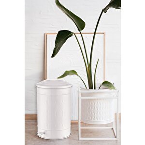 Prizma Çöp Kovası Mutfak Beyaz 37 Lt