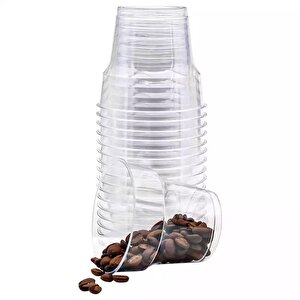 Poppy Şeffaf Plastik Kristal Bardak - 180 Cc. - 180 Ml. - 1000 Adetlik Koli