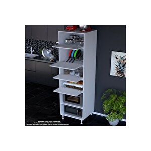 Silva 59,6 X 226,4 X 56 Cm 4 Kapaklı Ankastre Fırın Ve Mutfak Dolabı