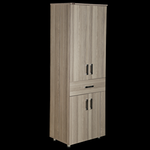 Çok Amaçlı St Dolap 180 Cm Hard Parlak Cordoba Suntalem 4raf 1çekmece El Yapım