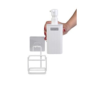 Okyanus Home Beyaz Eko Magic Standlı Mina Kare Sıvı Sabunluk