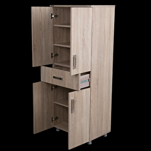 Çok Amaçlı 12941 Dolap Hard Model Parlak Somon Suntalem 4raf 1çekm 150 El Yapım