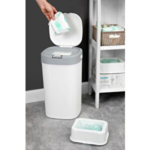 Motek Kartuşlu Bebek Bezi Kovası Atık Çöp Kovası 19 Litre Kartuş Dahildir