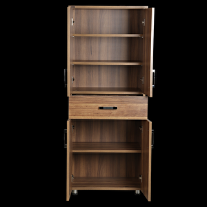 Çok Amaçlı 12938 Dolap Hard Model Parlak Cevi̇z Suntalem 5 Raf 1çekm 180 El Yapım