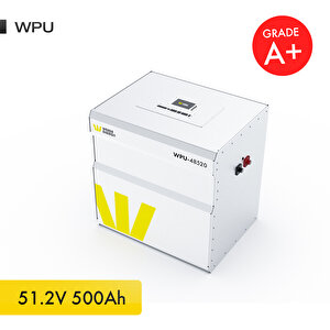51,2V 500Ah - 26.8kW LiFePO4 WPU Series Bluetooth'lu Lityum Demir Fosfat Akü - Batarya