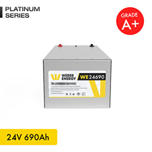 24V 690Ah LiFePO4 Platinum Series Bluetooth'lu Lityum Demir Fosfat Akü