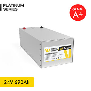 24V 690Ah LiFePO4 Platinum Series Bluetooth'lu Lityum Demir Fosfat Akü