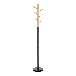 Handy Mate Nicolo Metal/ahşap Askılık-siyah/meşe 28x173x28 Cm