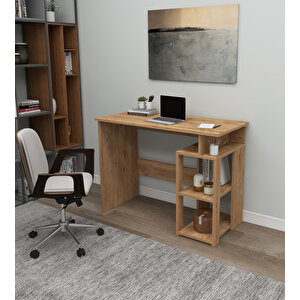 Maxutil Kütüphaneli Geniş Çalışma Masası 100x56 Cm Atlantik Çam Atlantik Çam