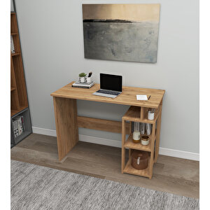 Maxutil Kütüphaneli Geniş Çalışma Masası 100x56 Cm Atlantik Çam Atlantik Çam