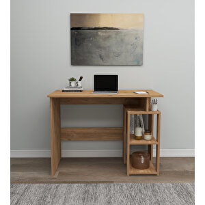 Maxutil Kütüphaneli Geniş Çalışma Masası 100x56 Cm Atlantik Çam Atlantik Çam