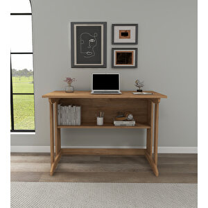 Optiwork Raflı Geniş Çalışma Masası 100x56 Cm Atlantik Çam Atlantik Çam