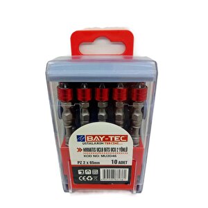 Bay-tec Mu2046 Mıknatıs Uçlu Bits Ucu 2 Yönlü Pz2x65 10adet