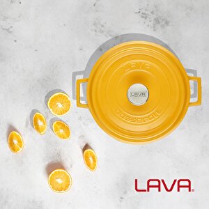 Lava Döküm Yuvarlak Tencere Döküm Demir Yekpare Kulplu Spring Serisi Çap(ø)28cm.