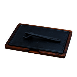 Döküm Ahşap Ve Döküm Demir Hot Plate Servis Tahtası. Ölçü 20x30cm.