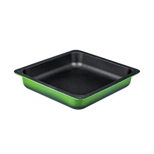 Döküm Dikdörtgen 2/3 Gastronomi Küvet Ölçü 35x32cm. Yeşil
