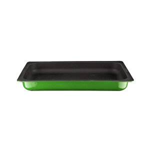 Döküm Dikdörtgen 1/1 Gastronomi Küvet Ölçü 32x53cm. Yeşil