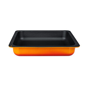 Döküm Dikdörtgen 2/3 Gastronomi Küvet Ölçü 35x32cm. Turuncu
