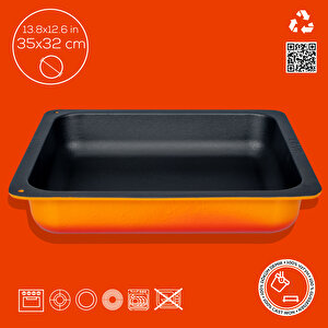 Lava Döküm Dikdörtgen 2/3 Gastronomi Küvet Ölçü 35x32cm.