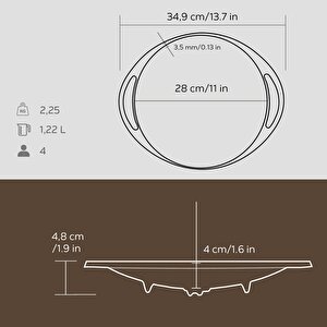Lava Döküm Yuvarlak Saç Kavurma Tavası Döküm Demir Yekpare Çift Kulplu Çap(ø)28cm.
