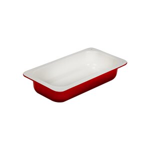 Döküm Dikdörtgen 1/3 Gastronomi Küvet Ölçü 32x17cm. Kırmızı