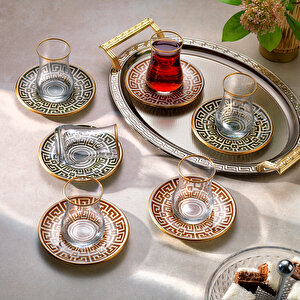 Keops 6 Lı Cam Çay Seti 12 Parça-asorti