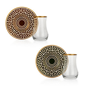 Keops 6 Lı Cam Çay Seti 12 Parça-asorti