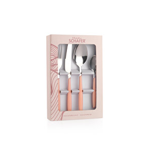 Schafer Mona 24 Parça Çatal Kaşık Bıçak Takımı-pembe