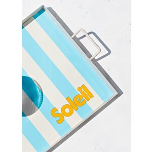 Soleil Dekoratif Metal Tepsi 40x30 Cm