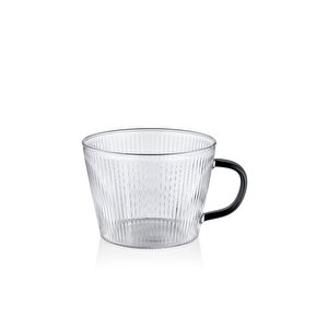 Striped Borosilikat Cam Kahve Kupası 310 Ml