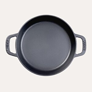 Demir Döküm Yuvarlak Sahan Tava 16 Cm Siyah