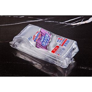 Poppy Plastik Lüx Şeffaf Kaşık - 18 Cm. - 3.2 Gr. - 50 Adet - Paket