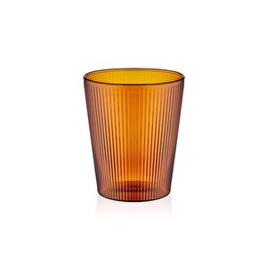 Striped Borosilikat Cam Bardak Amber 400 Ml