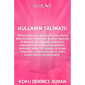 Bebek Pudrası Çamaşır Spreyi Çamaşır Kokusu Çamaşır Parfümü Kalıcı Baby Powder Fabric Spray 430ml