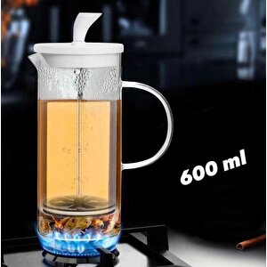 Cambu Ateşe Dayanıklı 600 Ml 17 Cm Borosilikat French Press