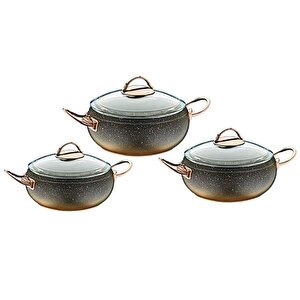 Granit Küre Güveç Set 6 Parça Bakır 3031