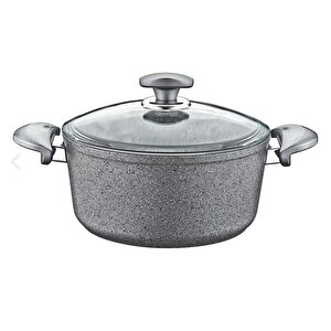 Oms Derin Granit Tencere Gri 22 Cm 3110