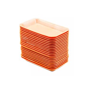 Tek Kullanımlık Köpük 2000 Gr. Turuncu Servis Et Kıyma Saklama Tepsi Tabak -265x175x35mm. - 20 Adet