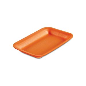 Tek Kullanımlık Köpük 2000 Gr. Turuncu Servis Et Kıyma Saklama Tepsi Tabak -265x175x35mm. - 20 Adet
